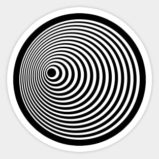 Twilight Zone Tunnel (white on black) Sticker